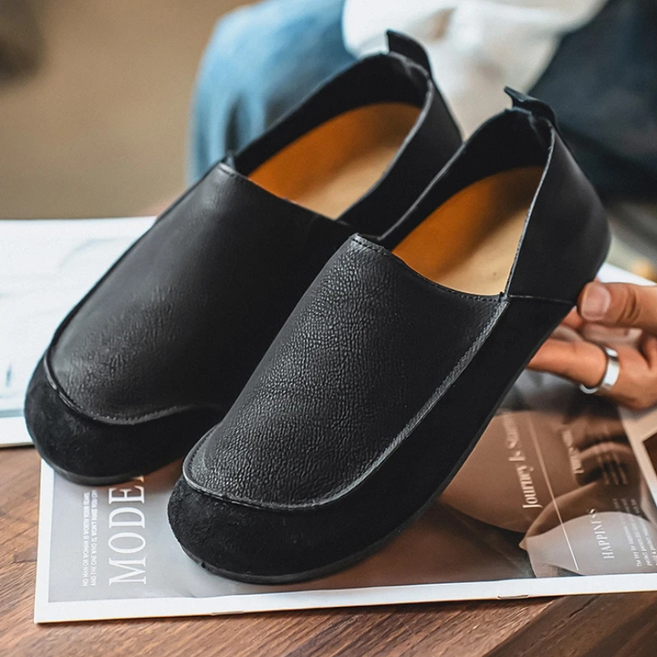 Lucente Suede & Leather Slip-Ons