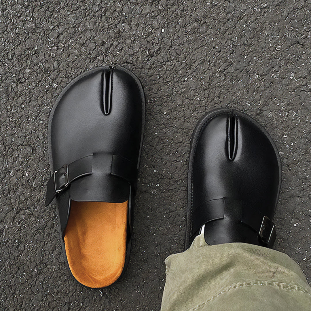 Tabi Buckle Mules