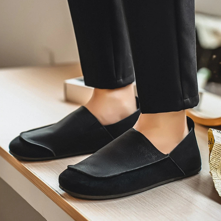 Lucente Suede & Leather Slip-Ons