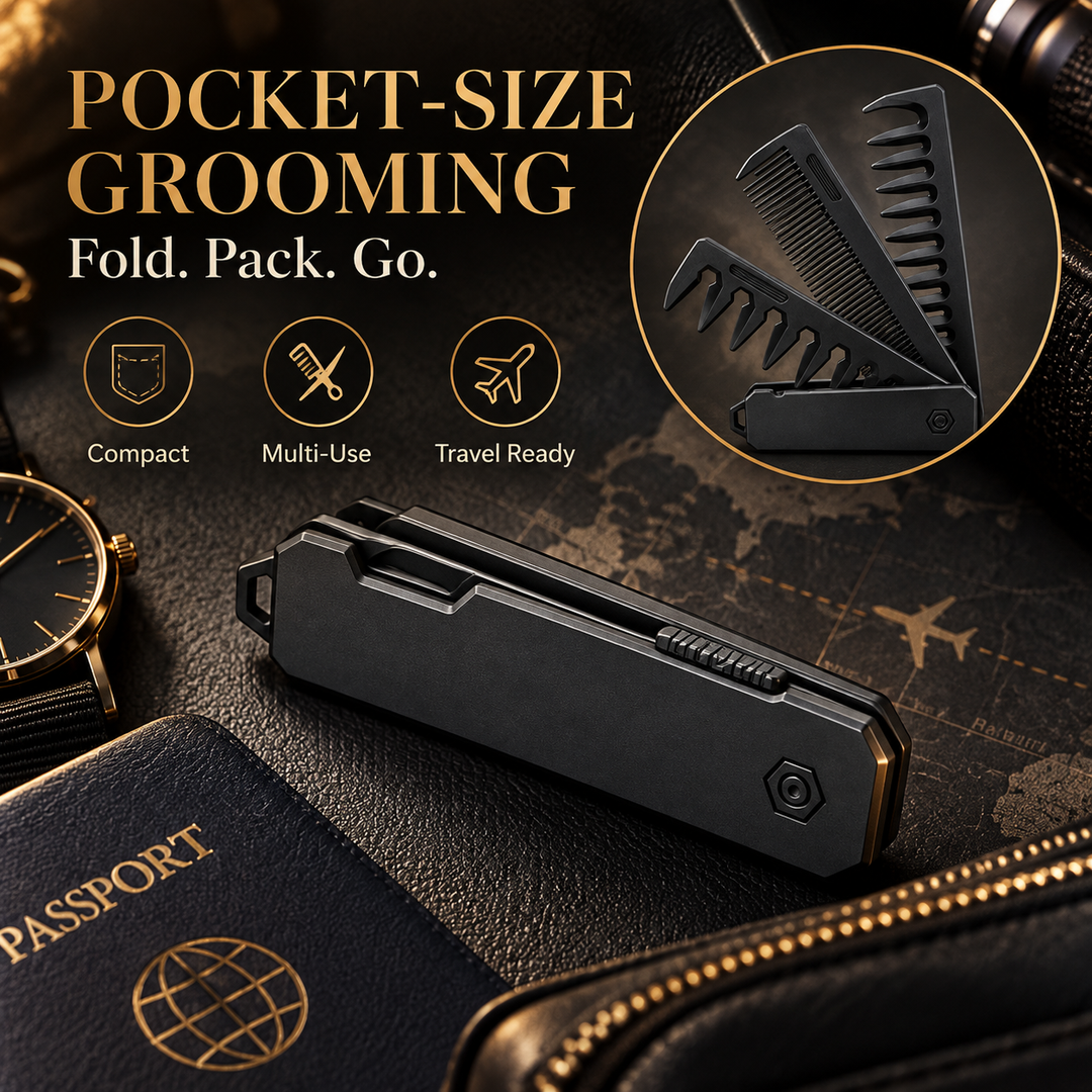 Balvetti 3-in-1 Foldable Grooming Comb