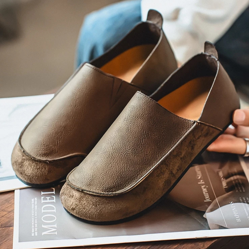 Lucente Suede & Leather Slip-Ons