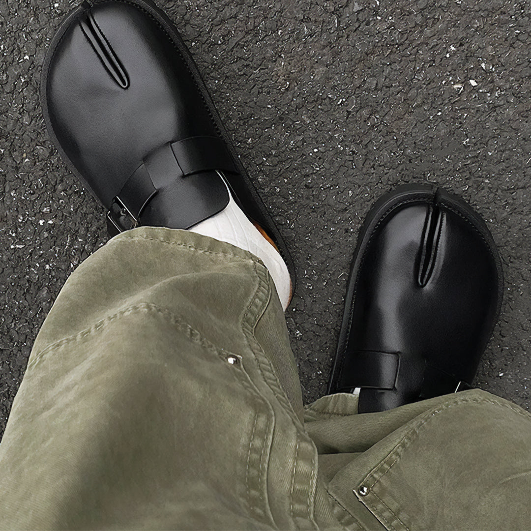 Tabi Buckle Mules