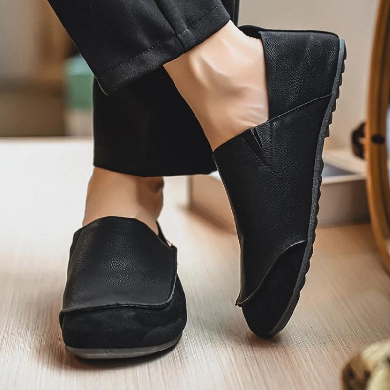 Lucente Suede & Leather Slip-Ons