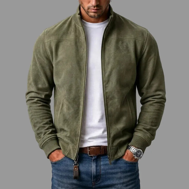 BALVETTI Suede Bomber Jacket