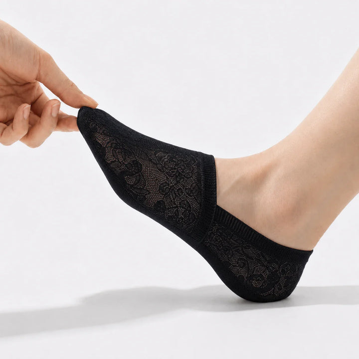 Floral Elegance Lace Socks