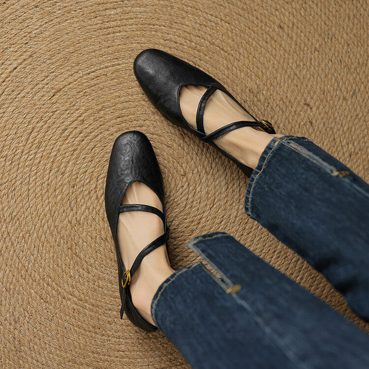 Serena Leather Flats