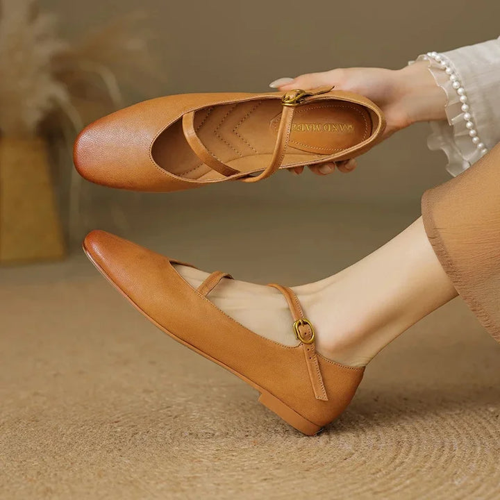 Serena Leather Flats