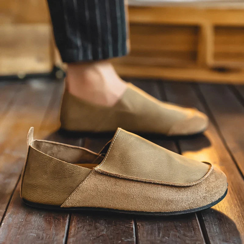 Lucente Suede & Leather Slip-Ons