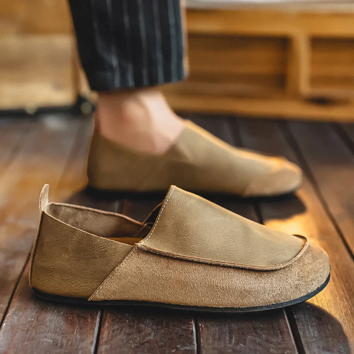 Lucente Suede & Leather Slip-Ons