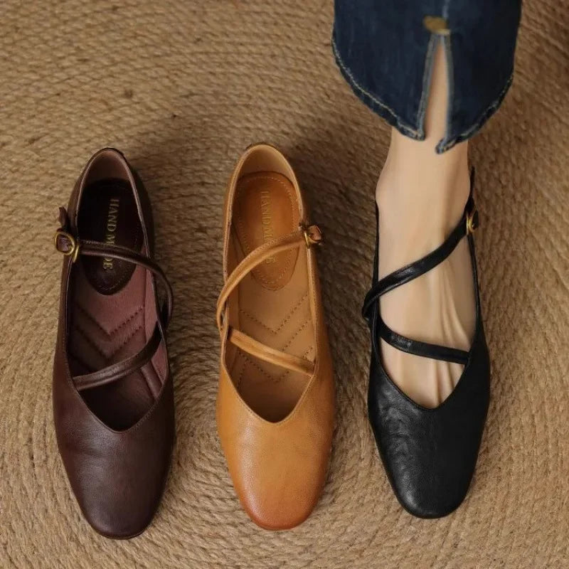 Serena Leather Flats