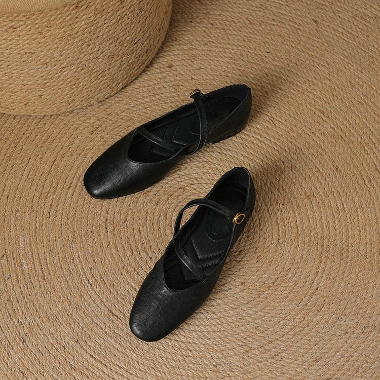 Serena Leather Flats
