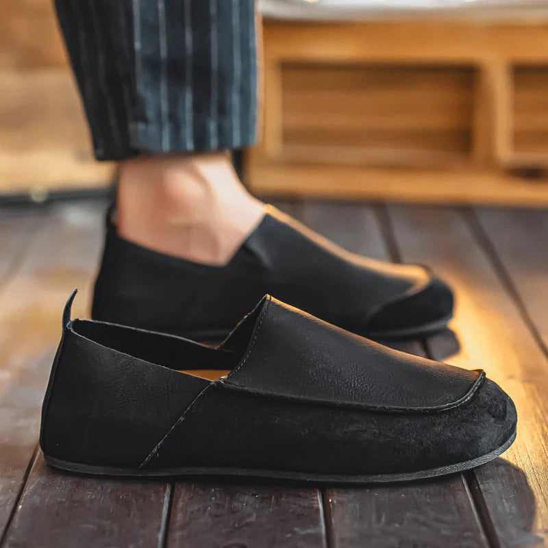 Lucente Suede & Leather Slip-Ons