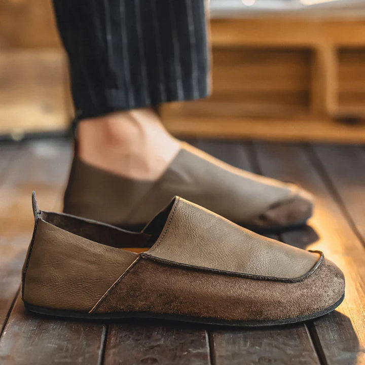 Lucente Suede & Leather Slip-Ons