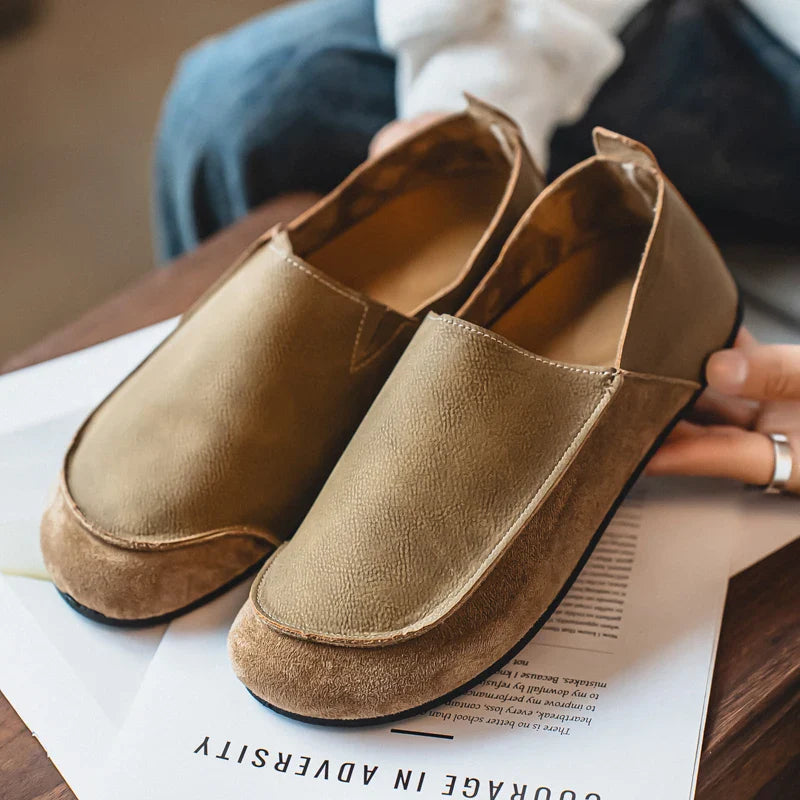 Lucente Suede & Leather Slip-Ons