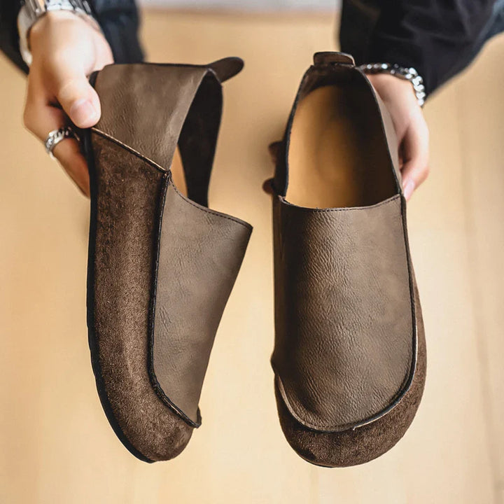 Lucente Suede & Leather Slip-Ons