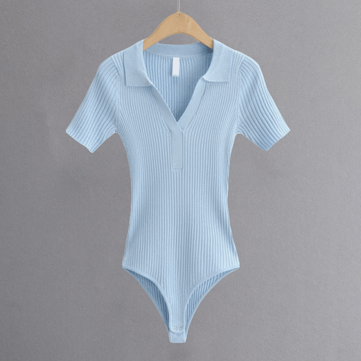 Calienne Classic Rib-Knit Bodysuit