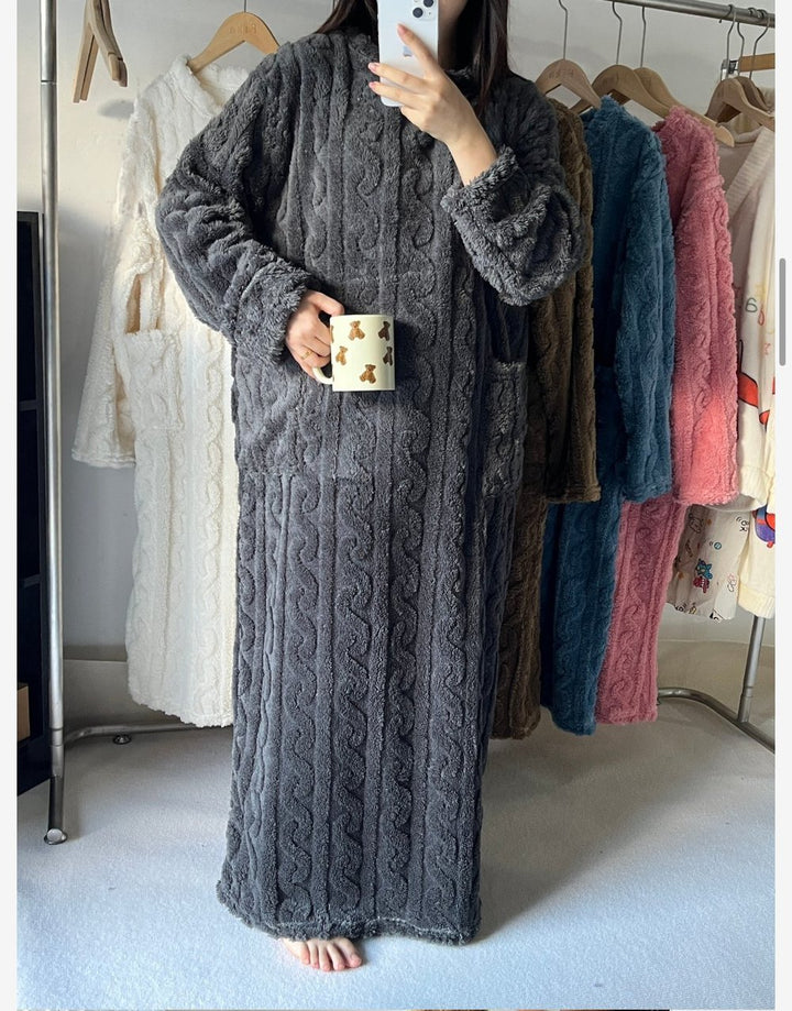 Serenità - Coral Velvet Night Dress