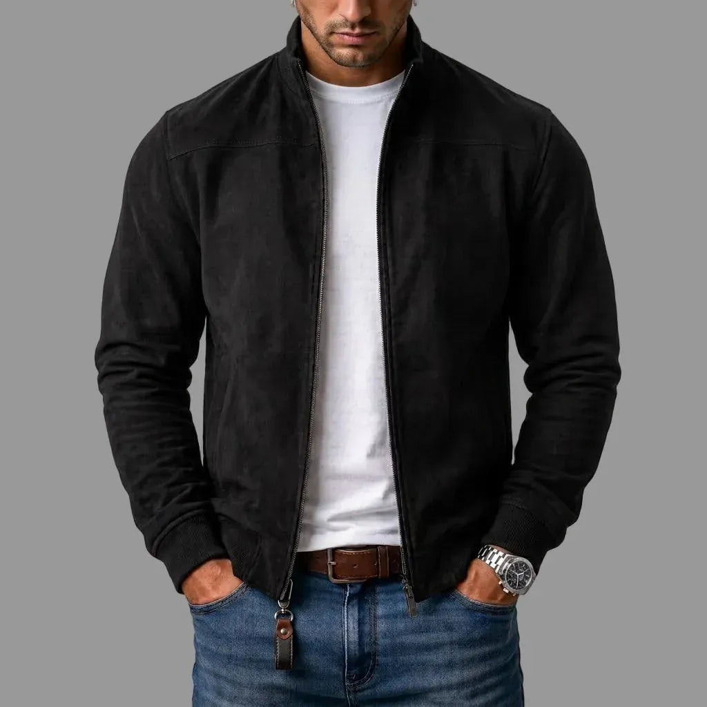 BALVETTI Suede Bomber Jacket