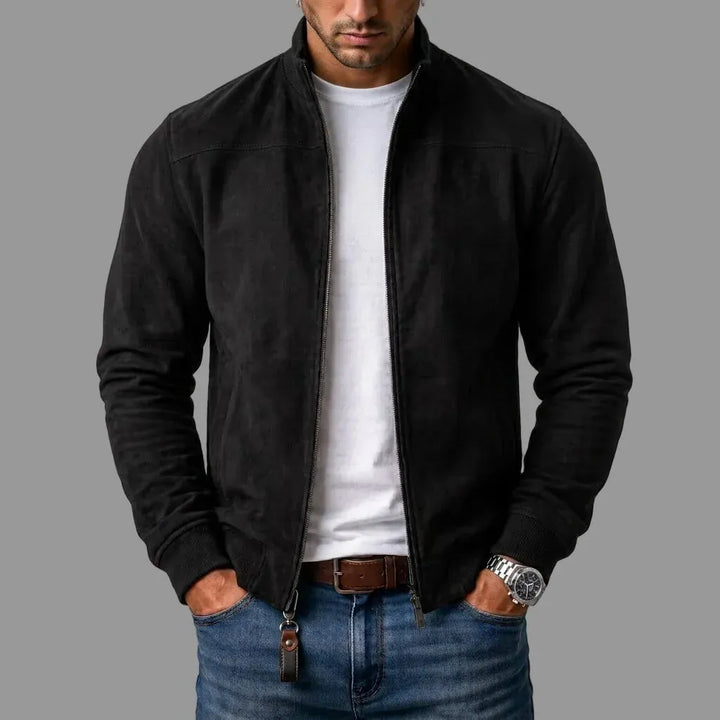 BALVETTI Suede Bomber Jacket