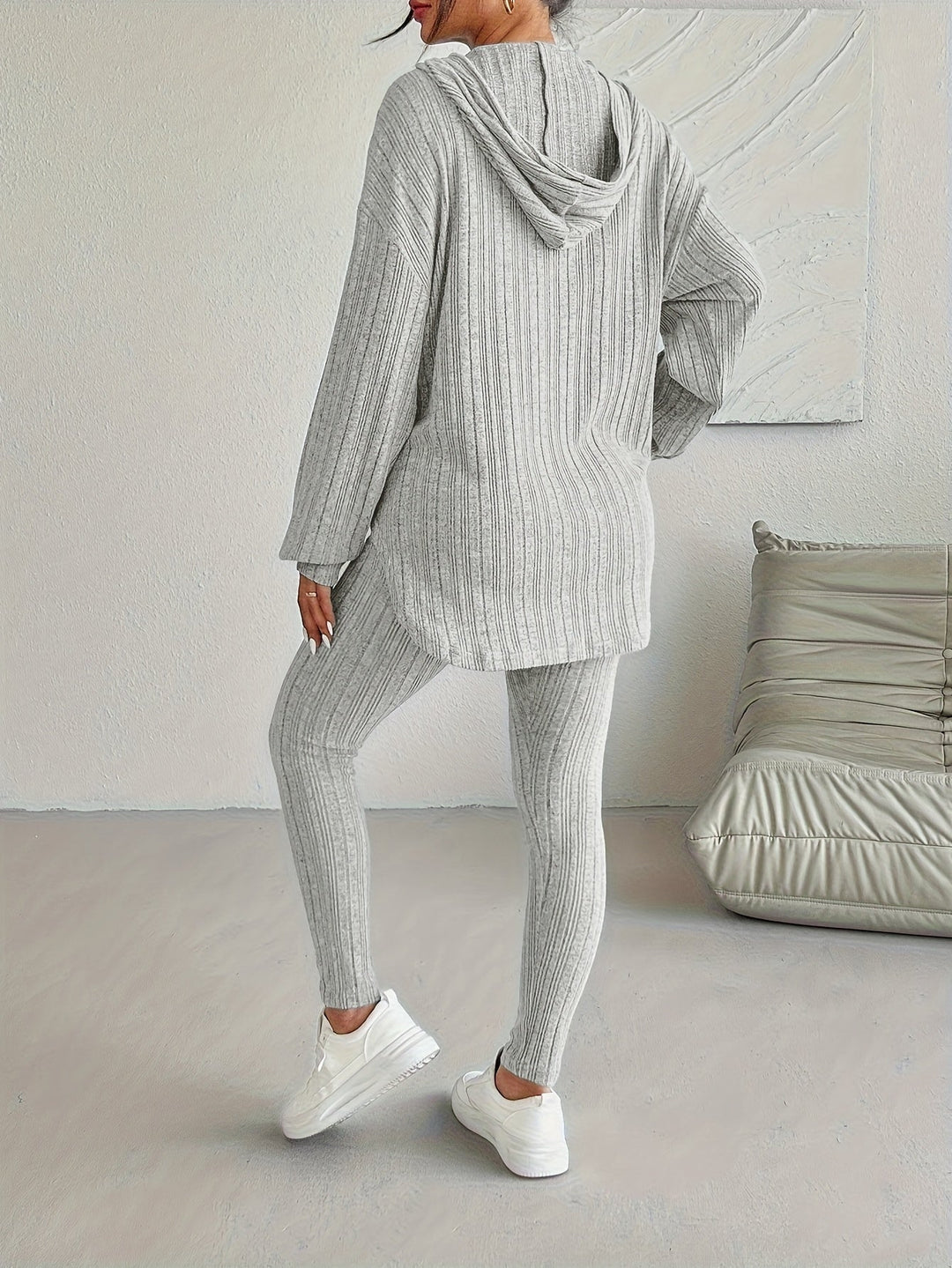 Cristina Ribbed Knit Lounge Set