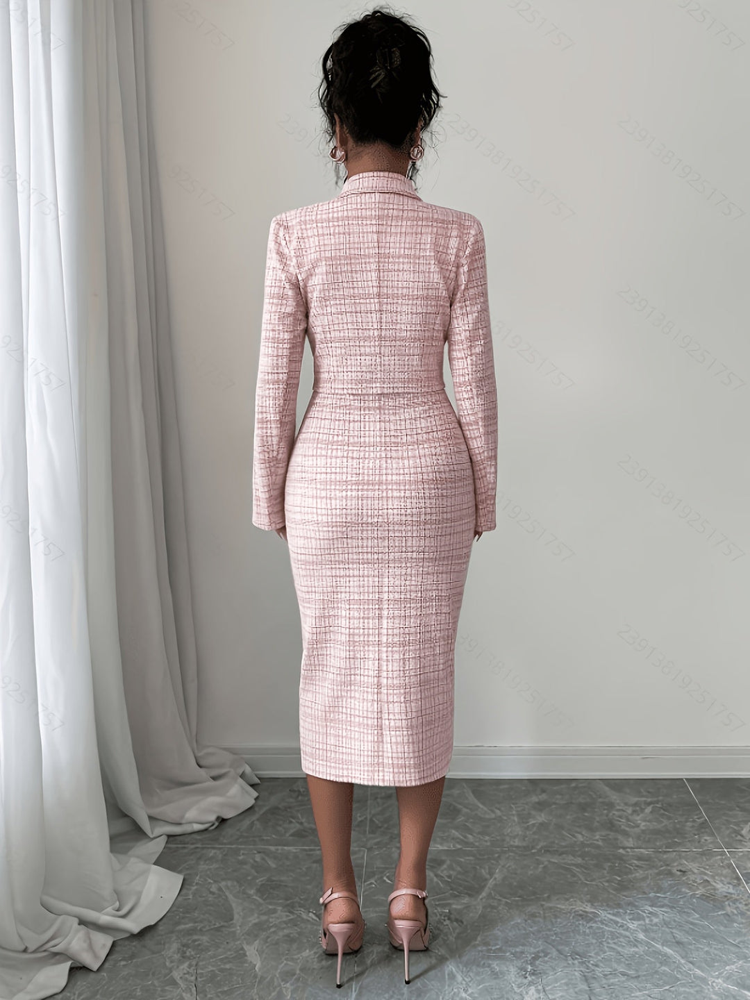 Celeste Plaid Tweed Set